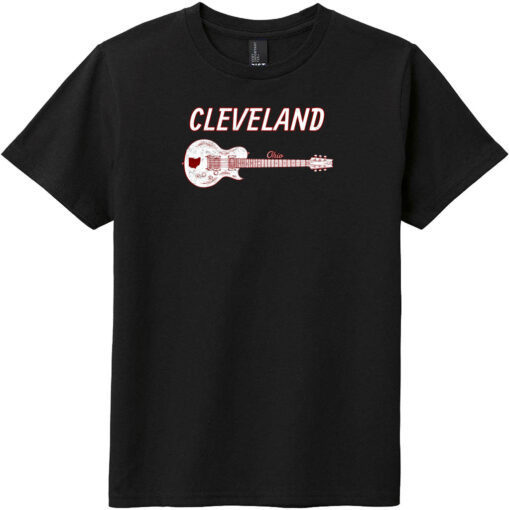 Cleveland Ohio Guitar Youth T-Shirt Black - US Custom Tees
