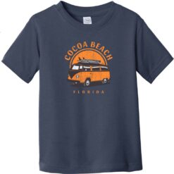 Cocoa Beach Florida Surf Van Toddler T-Shirt Navy Blue - US Custom Tees