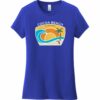 Cocoa Beach Florida Wave Women's T-Shirt Deep Royal - US Custom Tees