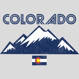 Colorado Flag And Mountains Design - US Custom Tees