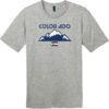 Colorado Flag And Mountains T-Shirt Heathered Steel - US Custom Tees