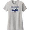 Colorado Flag And Mountains Women's T-Shirt Light Heather Gray - US Custom Tees