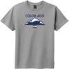 Colorado Flag And Mountains Youth T-Shirt Gray Frost - US Custom Tees