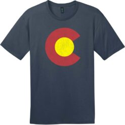 Colorado Flag Logo T-Shirt New Navy - US Custom Tees