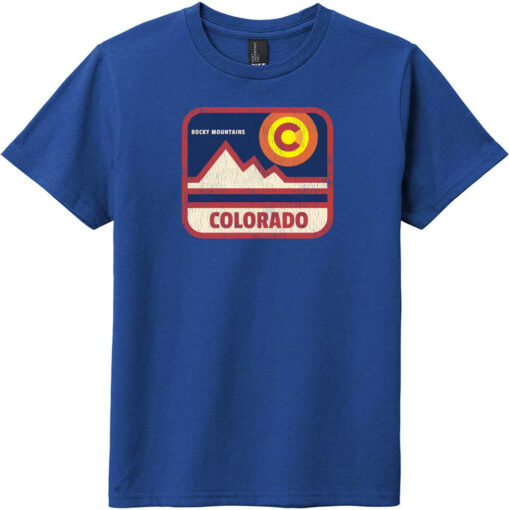 Colorado Rocky Mountain High Youth T-Shirt Deep Royal - US Custom Tees