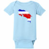 Costa Rica Country Shape Flag Baby One Piece Light Blue - US Custom Tees