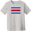Costa Rica Flag Toddler T-Shirt Heather Gray - US Custom Tees