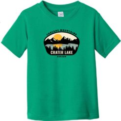 Crater Lake Oregon Toddler T-Shirt Kelly Green - US Custom Tees
