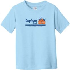 Daytona Beach Florida Fun Coast Toddler T-Shirt Light Blue - US Custom Tees