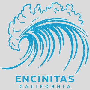 Encinitas California Vintage Surf Design - US Custom Tees
