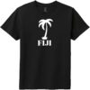 Fiji Palm Tree Youth T-Shirt Black - US Custom Tees