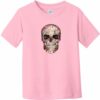 Floral Skull Toddler T-Shirt Light Pink - US Custom Tees