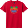 Folly Beach South Carolina Palm Trees Youth T-Shirt Classic Red - US Custom Tees