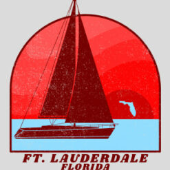 Fort Lauderdale Sailing Vintage Design - US Custom Tees
