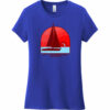 Fort Lauderdale Sailing Vintage Women's T-Shirt Deep Royal - US Custom Tees