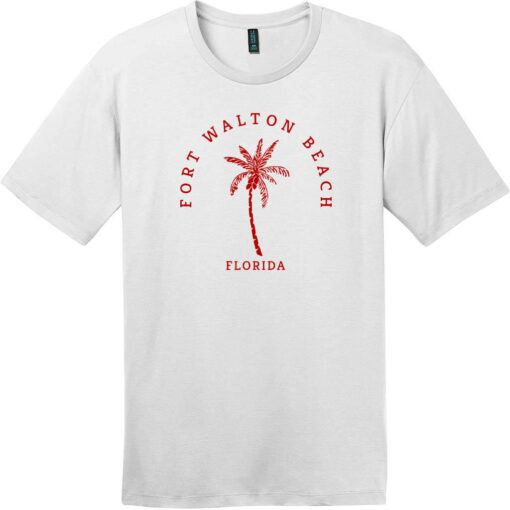 Fort Walton Beach Palm Tree T-Shirt Bright White - US Custom Tees