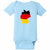 Germany Flag Country Shape Baby One Piece Light Blue - US Custom Tees