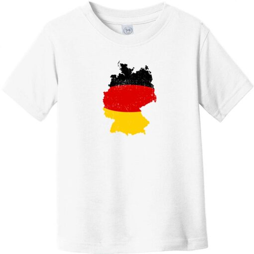 Germany Flag Country Shape Toddler T-Shirt White - US Custom Tees