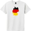 Germany Flag Country Shape Youth T-Shirt White - US Custom Tees