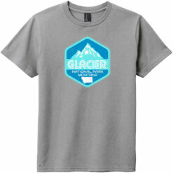 Glacier National Park Montana Youth T-Shirt Gray Frost - US Custom Tees