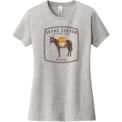 Grand Canyon National Park Donkey Vintage Women's T-Shirt Light Heather Gray - US Custom Tees
