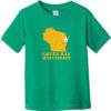 Green Bay Wisconsin State Retro Toddler T-Shirt Kelly Green - US Custom Tees