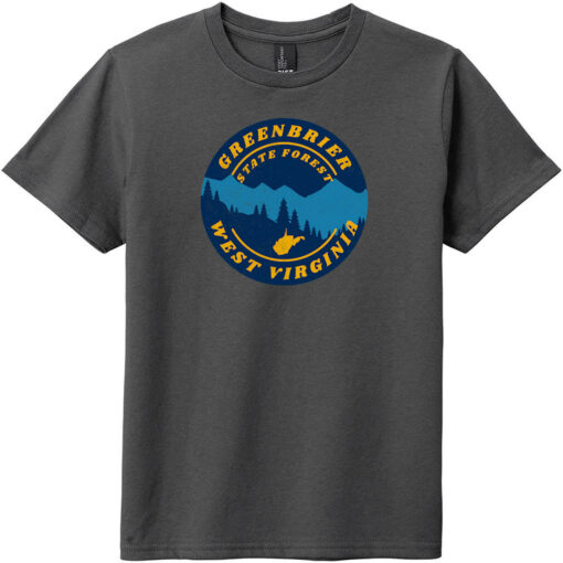 Greenbrier State Forest WV Youth T-Shirt Charcoal - US Custom Tees