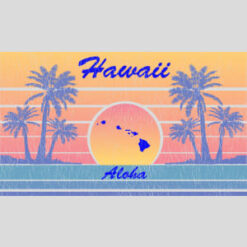 Hawaii Aloha Retro Design - US Custom Tees