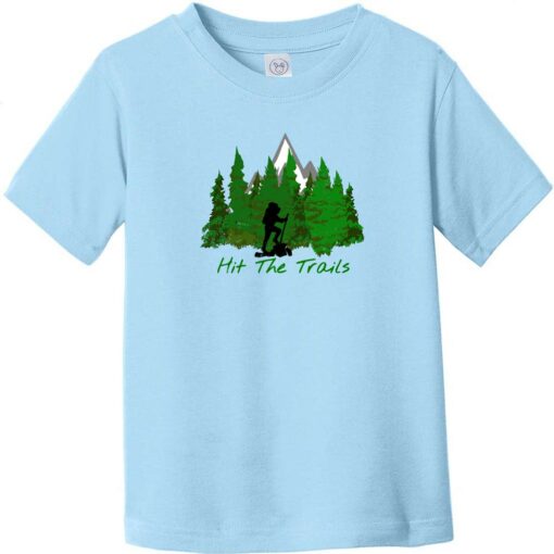 Hit The Trails Vintage Toddler T-Shirt Light Blue - US Custom Tees