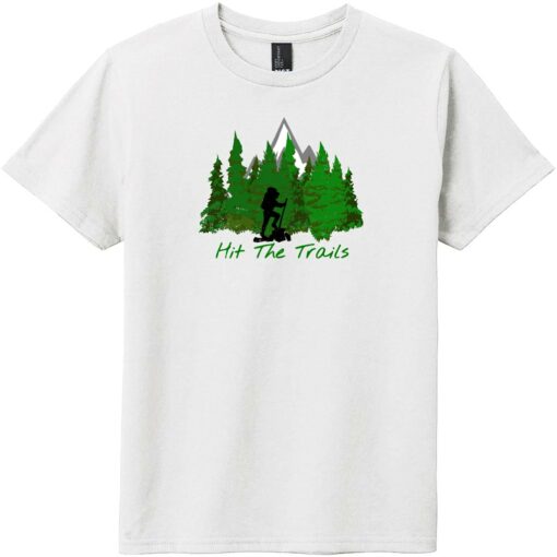 Hit The Trails Vintage Youth T-Shirt White - US Custom Tees
