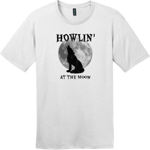 Howlin At The Moon Wolf T-Shirt Bright White - US Custom Tees