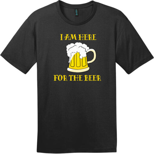 I Am Here For The Beer T-Shirt Jet Black - US Custom Tees