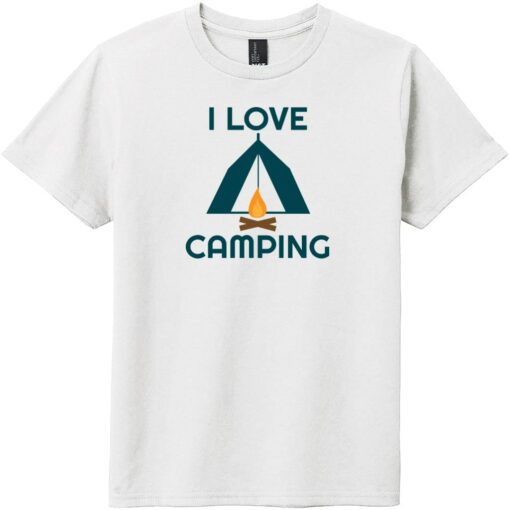 I Love Camping Youth T-Shirt White - US Custom Tees