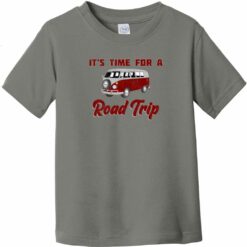 It's Time For A Road Trip Van Toddler T-Shirt Charcoal - US Custom Tees