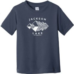 Jackson Lake Wyoming Mountains Toddler T-Shirt Navy Blue - US Custom Tees