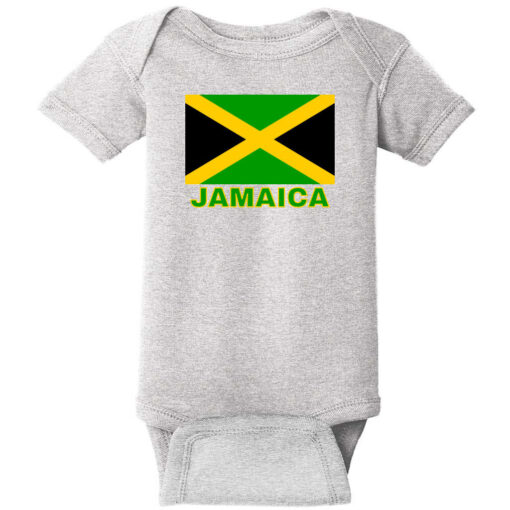 Jamaica Flag Baby One Piece Heather - US Custom Tees