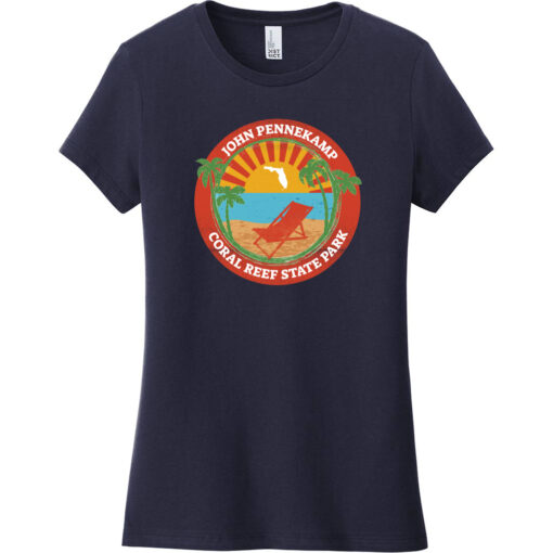 John Pennekamp Coral Reef State Park Women's T-Shirt New Navy - US Custom Tees