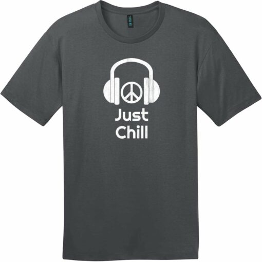Just Chill Headphones T-Shirt Charcoal - US Custom Tees