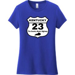 Kentucky 23 Country Music Highway Women's T-Shirt Deep Royal - US Custom Tees