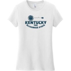 Kentucky Bluegrass State Banjo Retro Women's T-Shirt White - US Custom Tees