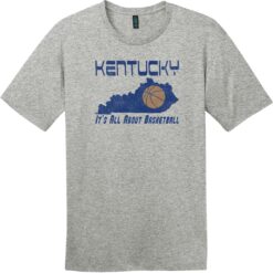 Kentucky It’s All About Basketball T-Shirt Heathered Steel - US Custom Tees