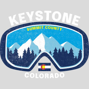 Keystone Colorado Mountain Ski Goggles Design - US Custom Tees