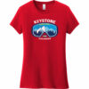 Keystone Colorado Mountain Ski Goggles Women's T-Shirt Classic Red - US Custom Tees
