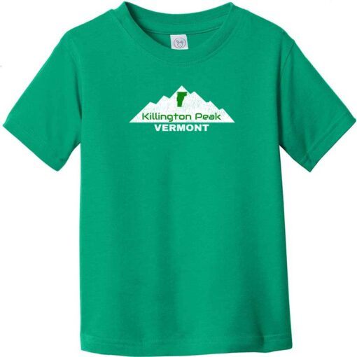Killington Peak Vermont Toddler T-Shirt Kelly Green - US Custom Tees