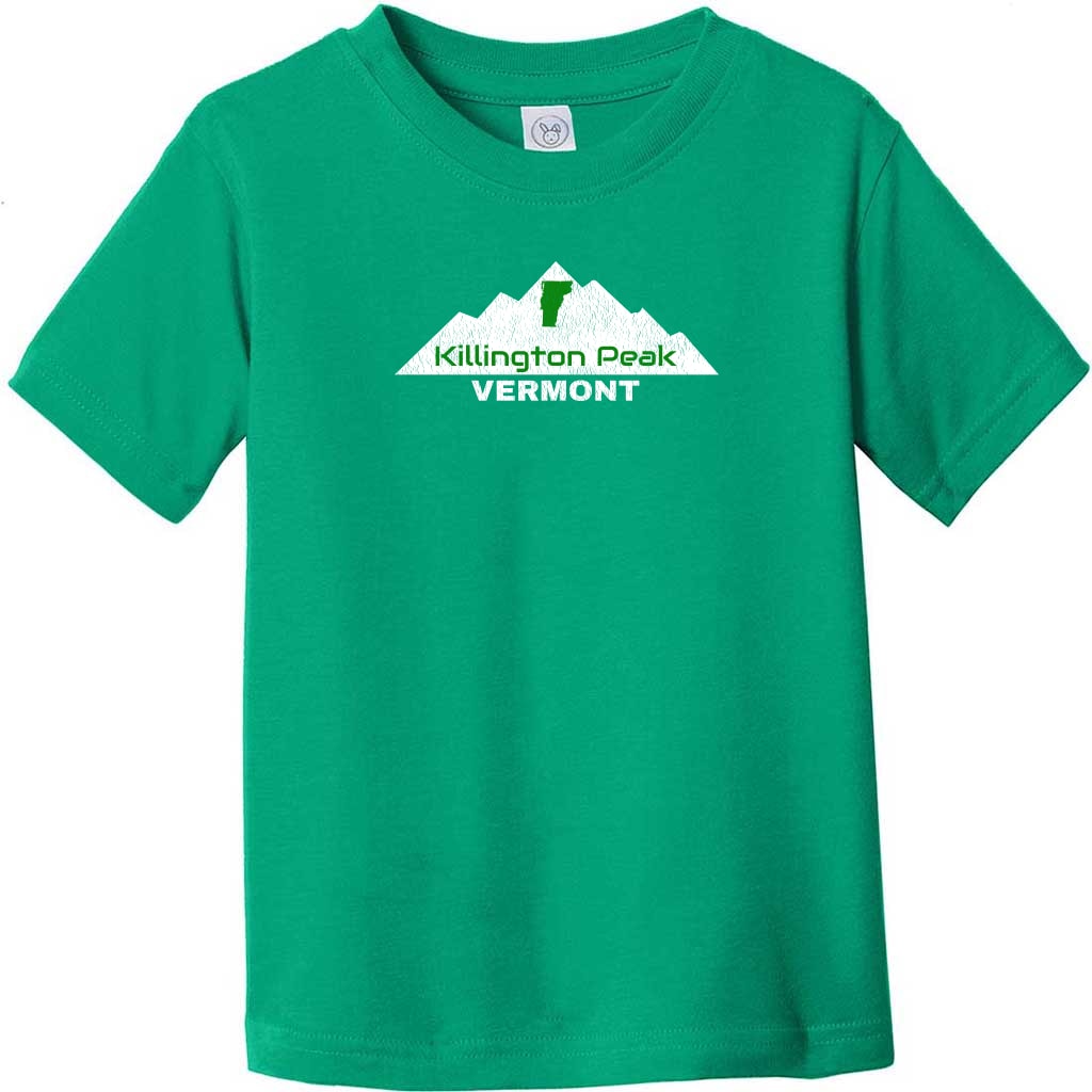 Killington Peak Vermont Toddler T-Shirt Kelly Green - US Custom Tees