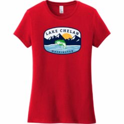 Lake Chelan Washington Fishing Women's T-Shirt Classic Red - US Custom Tees