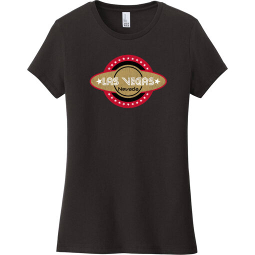 Las Vegas Nevada Retro Logo Women's T-Shirt Black - US Custom Tees