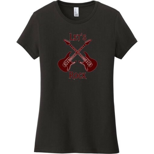 Let's Rock Women's T-Shirt Black - US Custom Tees