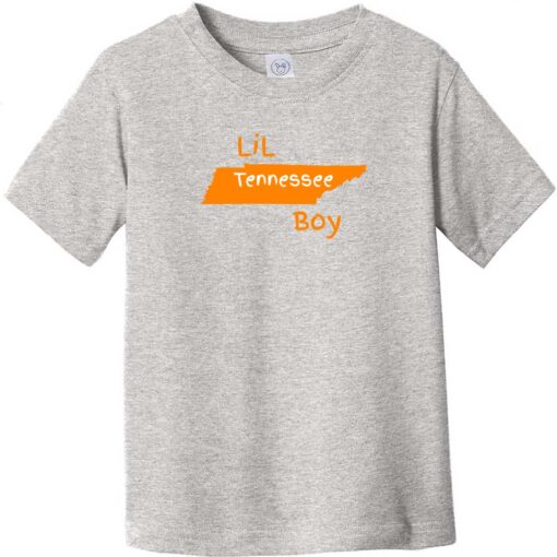 Lil Tennessee Boy Toddler T-Shirt Heather Gray - US Custom Tees