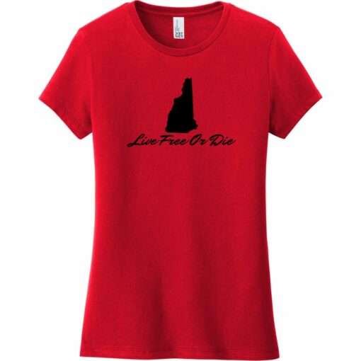 Live Free Or Die New Hampshire Women's T-Shirt Classic Red - US Custom Tees